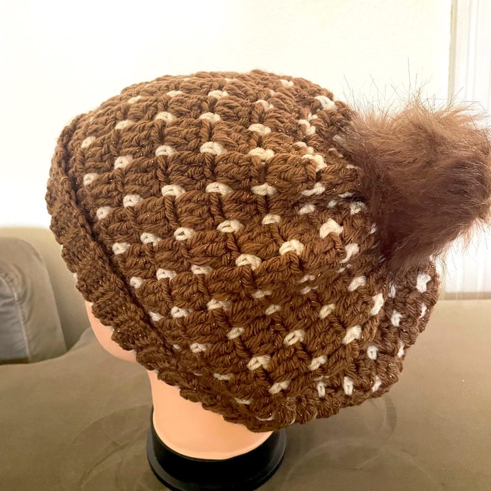 Hand crochet beanie